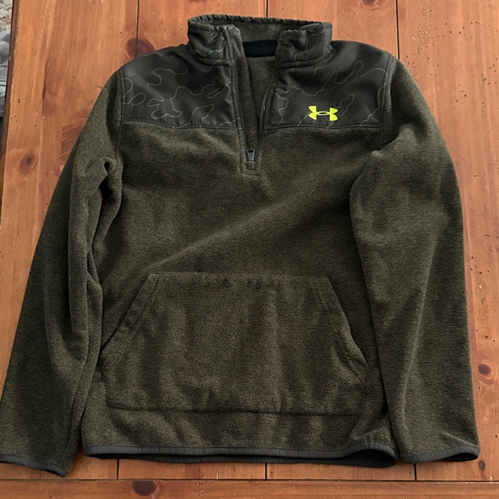 Under Armour Men's Dark Green Performance Fleece Jacket